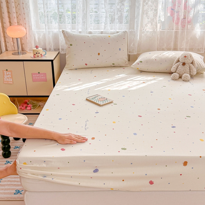 91家纺网 家纺一手货源 找家纺 晨希2025新款13070全棉印花单品床笠枕套 星空