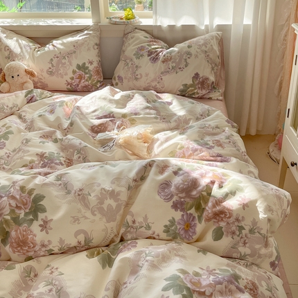 盛馨家纺 2025新款ins小清新全棉四件套三件套床笠四件套跑量款系列 苏颜