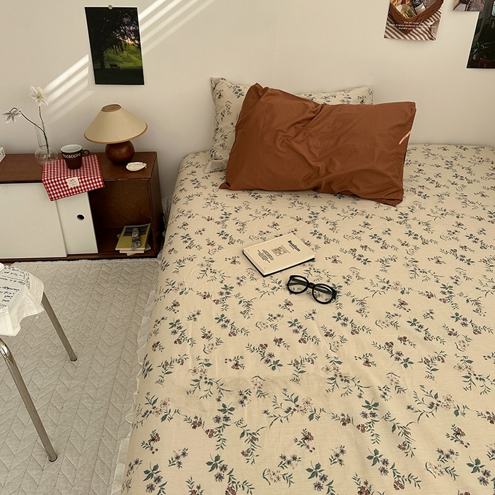 91家纺网 家纺一手货源 找家纺 尺素 2025新款ins风小红书系列单床笠 秋枫