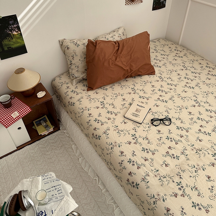 91家纺网 家纺一手货源 找家纺 尺素 2025新款ins风小红书系列单床笠 秋枫