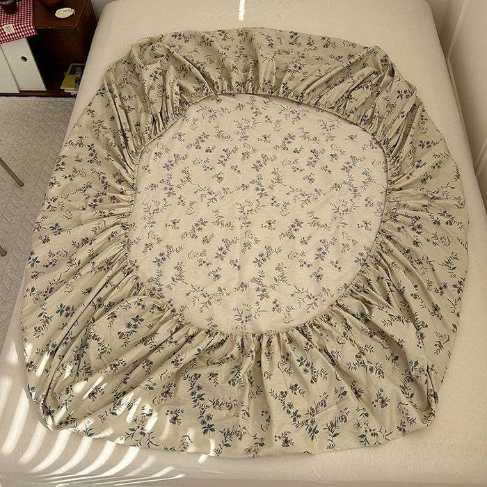 91家纺网 家纺一手货源 找家纺 尺素 2025新款ins风小红书系列单床笠 秋枫