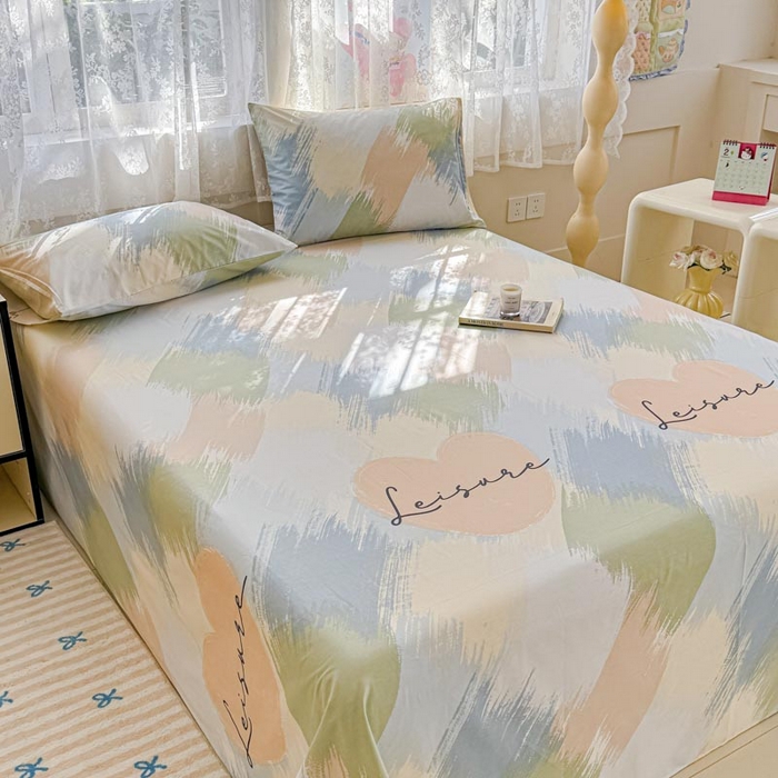 91家纺网 家纺一手货源 找家纺 晨希2025新款13070全棉印花单品床单枕套 晚风入意