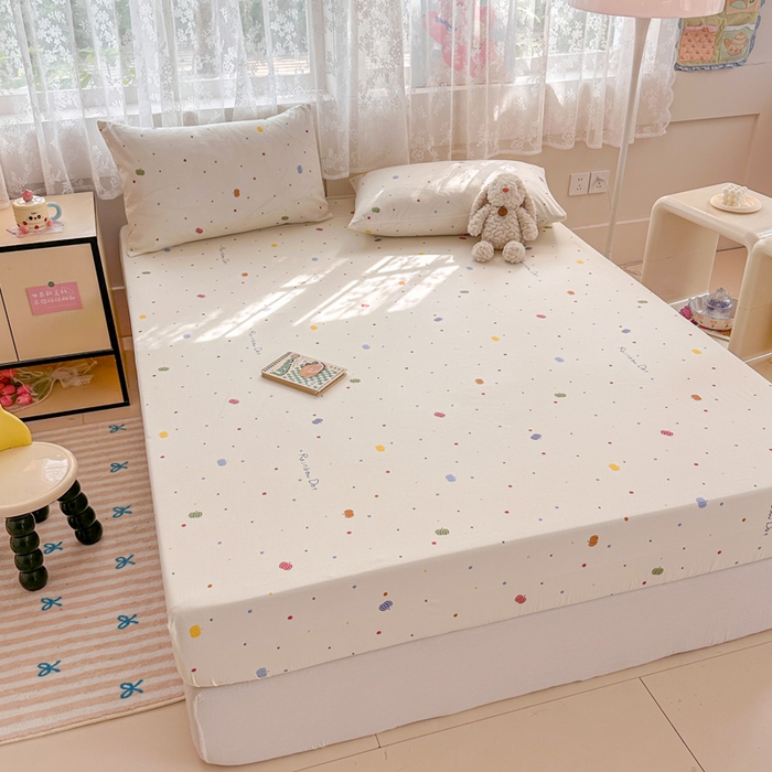 91家纺网 家纺一手货源 找家纺 晨希2025新款13070全棉印花单品床笠枕套 星空