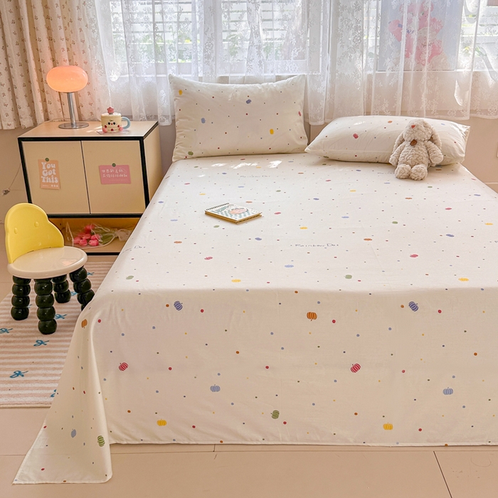 91家纺网 家纺一手货源 找家纺 晨希2025新款13070全棉印花单品床单枕套 星空