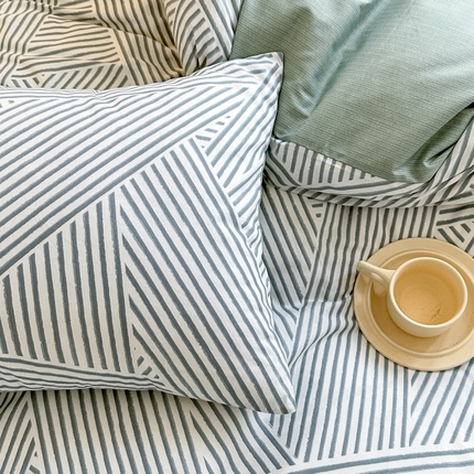 91家纺网 家纺一手货源 找家纺 （总）清雅福2025全棉13372极简风北欧系列单品枕套