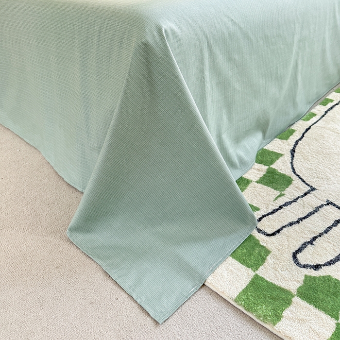 91家纺网 家纺一手货源 找家纺 清雅福2025全棉13372极简风四件套 律动