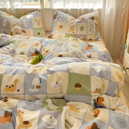 91家纺网 家纺一手货源 找家纺 （总）盛馨家纺 2025新款ins小清新全棉四件套三件套床笠四件套跑量款系列