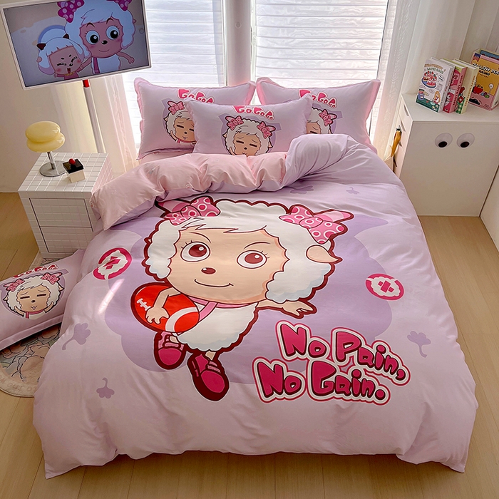 91家纺网 家纺一手货源 找家纺 浩诚 2025新款第一批正版喜羊羊全棉纯棉2025新款卡通大版四件套喜洋洋三件套（陆续更新花色）-提供买家秀 运动精灵