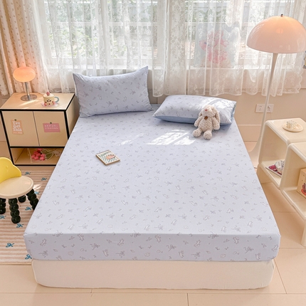 91家纺网 家纺一手货源 找家纺 晨希2025新款13070全棉印花单品床笠枕套 晚风逐梦