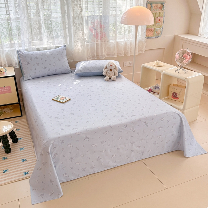 91家纺网 家纺一手货源 找家纺 晨希2025新款13070全棉印花单品床单枕套 晚风逐梦