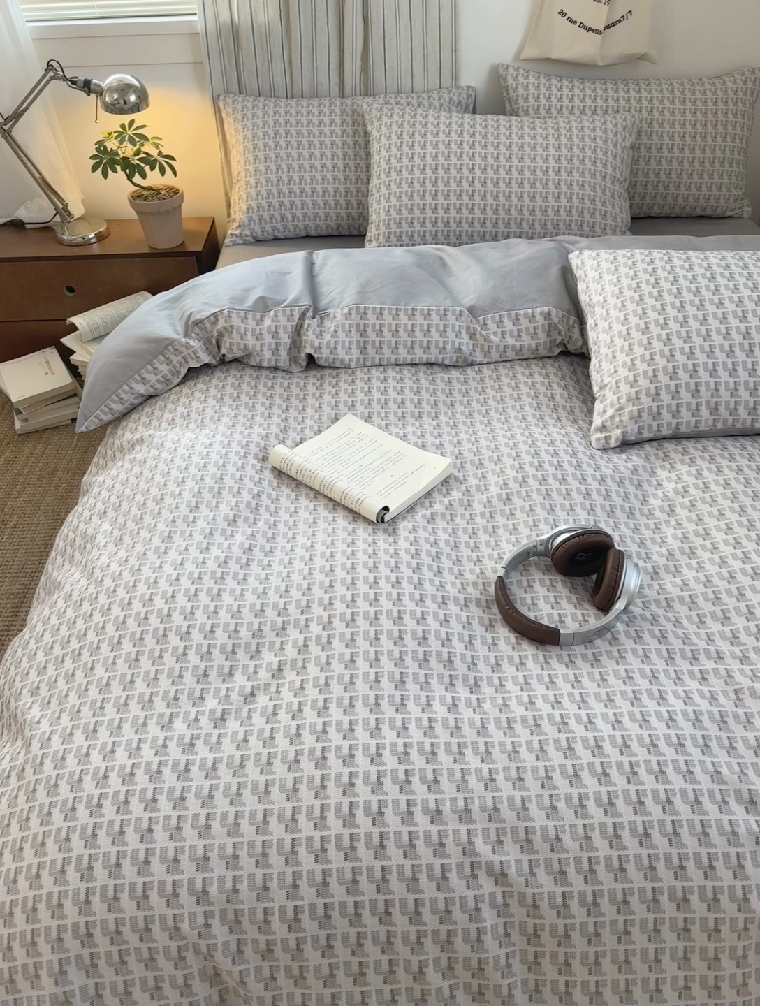 91家纺网 家纺一手货源 找家纺 清雅福2025全棉13372极简风四件套 新都时尚