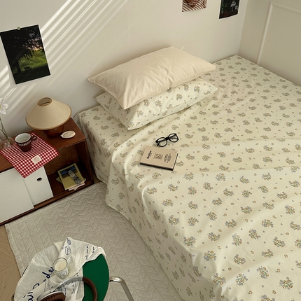 91家纺网 家纺一手货源 找家纺 尺素 2025新款ins风小红书系列单床单 清白之年