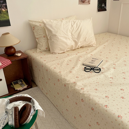 91家纺网 家纺一手货源 找家纺 尺素 2025新款ins风小红书系列单床单 清如