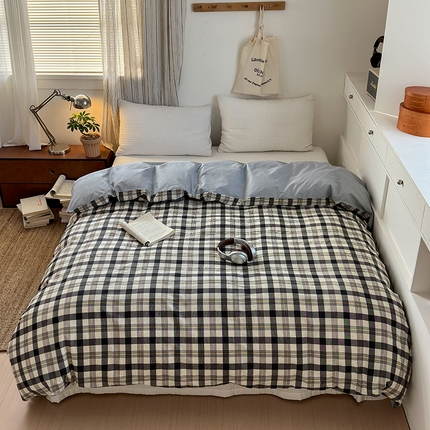 91家纺网 家纺一手货源 找家纺 （总）清雅福2025全棉13372极简风北欧系列单品被套