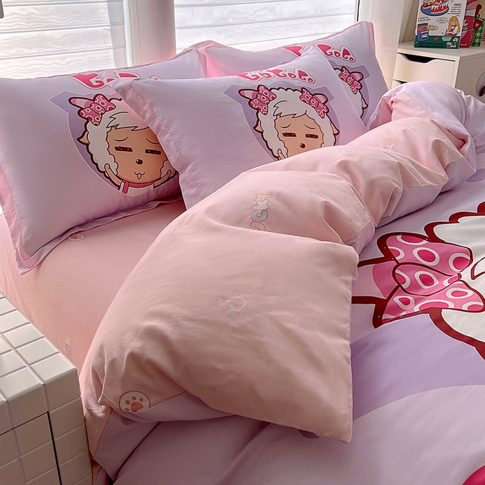 91家纺网 家纺一手货源 找家纺 浩诚 2025新款第一批正版喜羊羊全棉纯棉2025新款卡通大版四件套喜洋洋三件套（陆续更新花色）-提供买家秀 运动精灵