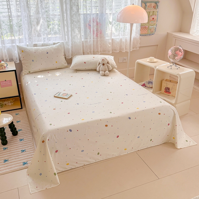 91家纺网 家纺一手货源 找家纺 晨希2025新款13070全棉印花单品床单枕套 星空