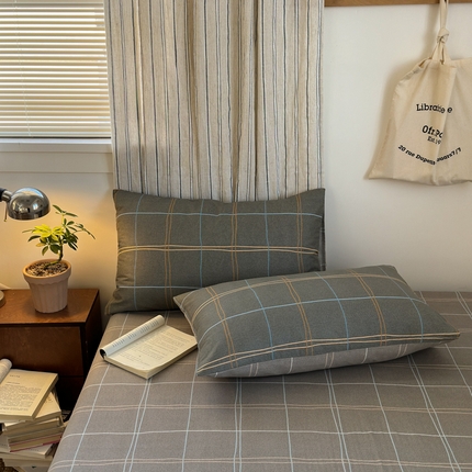 91家纺网 家纺一手货源 找家纺 （总）清雅福2025全棉13372极简风北欧系列单品枕套