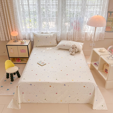 91家纺网 家纺一手货源 找家纺 晨希2025新款13070全棉印花单品床单枕套 星空