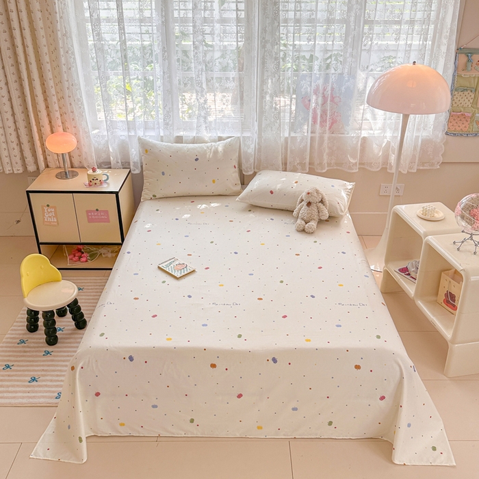 91家纺网 家纺一手货源 找家纺 晨希2025新款13070全棉印花单品床单枕套 星空