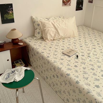 91家纺网 家纺一手货源 找家纺 尺素 2025新款ins风小红书系列单床单 风铃草