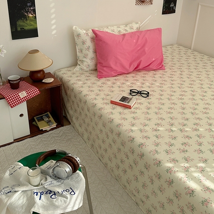 尺素 2025新款ins风小红书系列单床单 山茶芝士