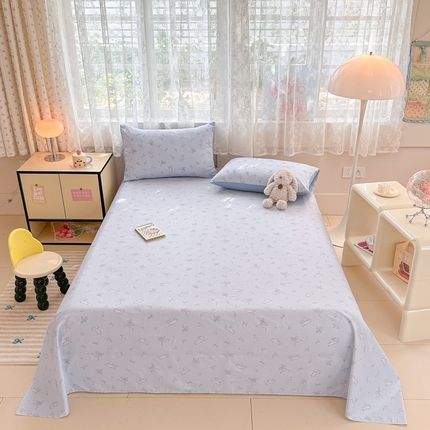 晨希2025新款13070全棉印花单品床单枕套 晚风逐梦