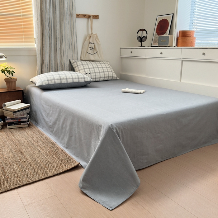 91家纺网 家纺一手货源 找家纺 清雅福2025全棉13372极简风四件套 香奈格