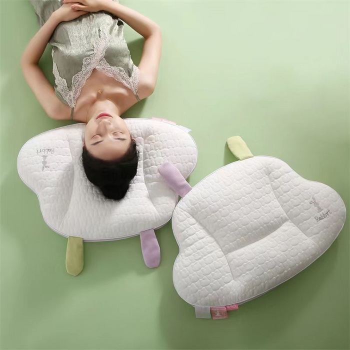 91家纺网 家纺一手货源 找家纺 （总）畅新芯 2025新款兔耳护颈羽丝枕