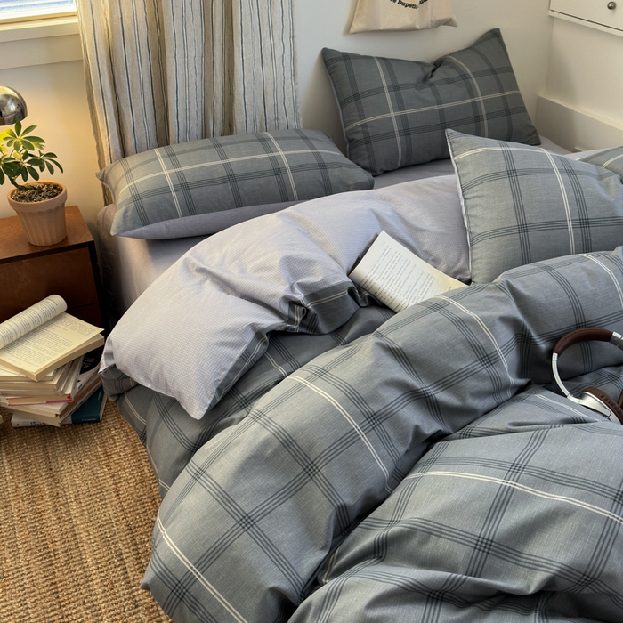 91家纺网 家纺一手货源 找家纺 （总）清雅福2025全棉13372极简风北欧系列单品枕套