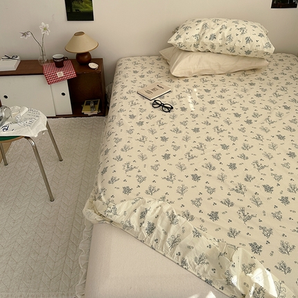 尺素 2025新款ins风小红书系列单床笠 风铃草