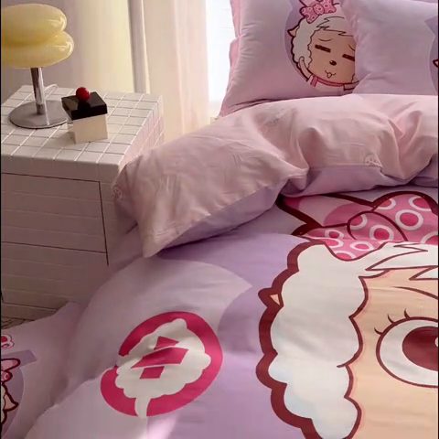 91家纺网 家纺一手货源 找家纺 浩诚 2025新款第一批正版喜羊羊全棉纯棉2025新款卡通大版四件套喜洋洋三件套（陆续更新花色）-提供买家秀 运动精灵