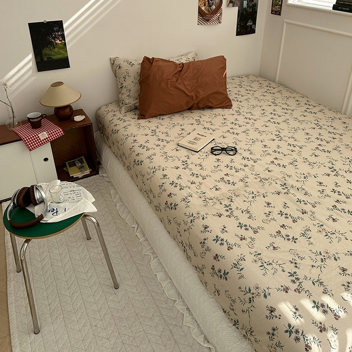 91家纺网 家纺一手货源 找家纺 尺素 2025新款ins风小红书系列单床笠 秋枫