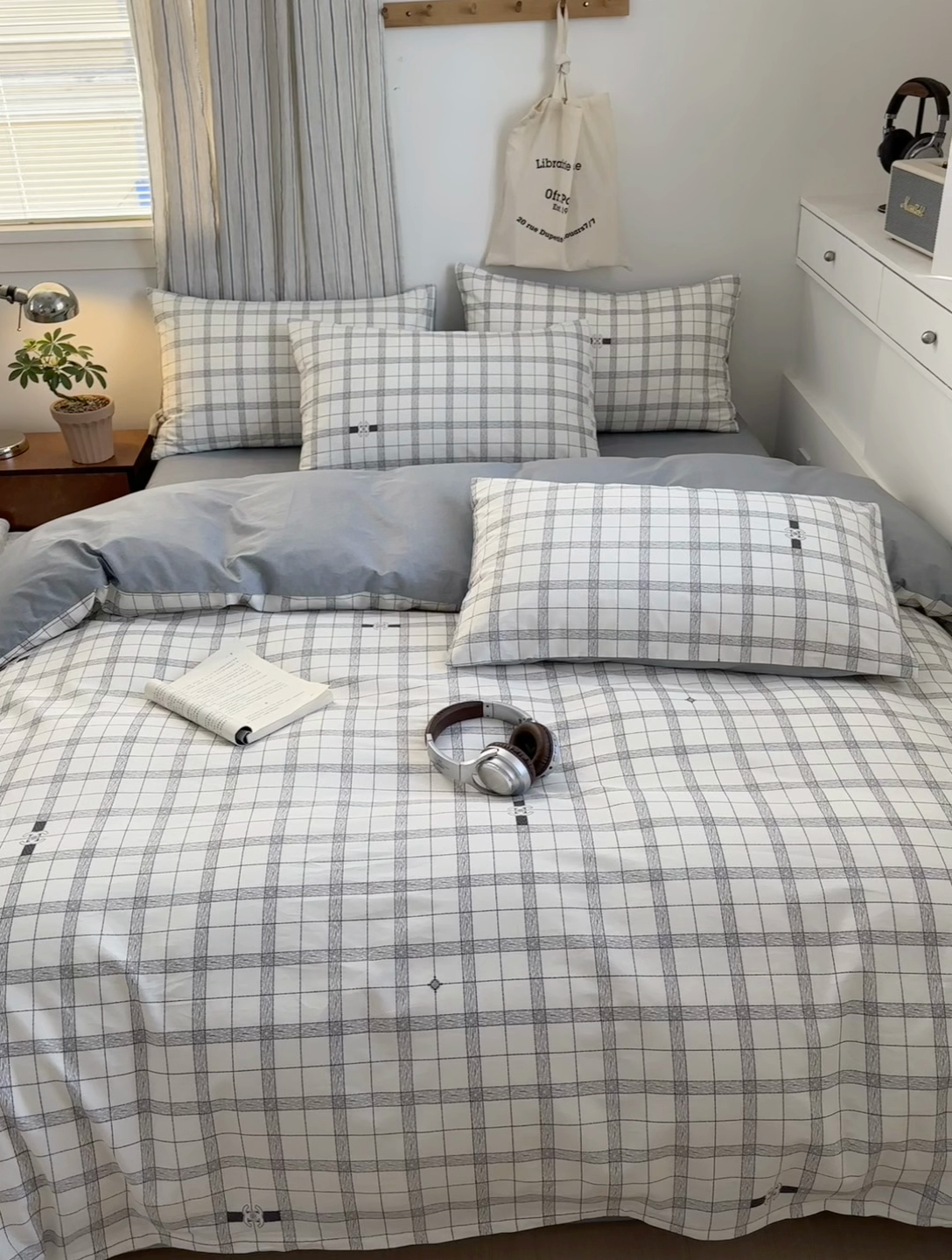 91家纺网 家纺一手货源 找家纺 清雅福2025全棉13372极简风四件套 香奈格