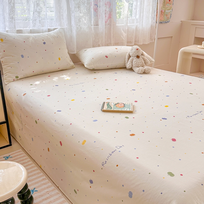 91家纺网 家纺一手货源 找家纺 晨希2025新款13070全棉印花单品床单枕套 星空