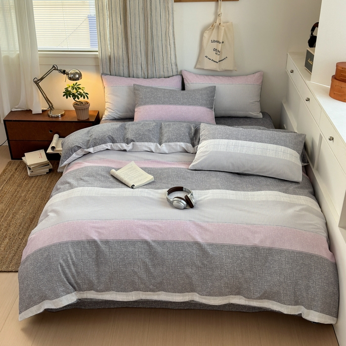 91家纺网 家纺一手货源 找家纺 （总）清雅福2025全棉13372极简风北欧系列单品被套