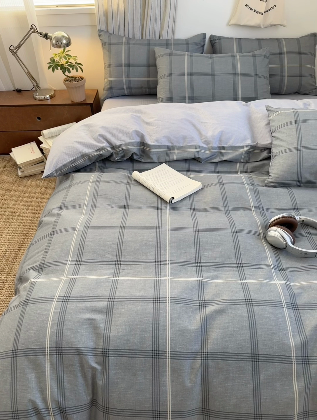 91家纺网 家纺一手货源 找家纺 （总）清雅福2025全棉13372极简风四件套单被套