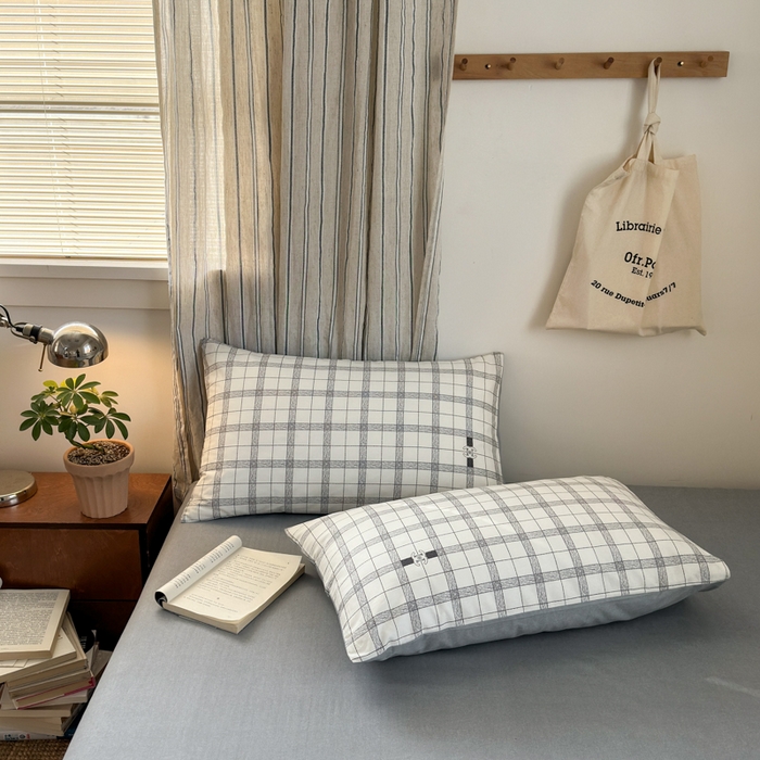 91家纺网 家纺一手货源 找家纺 清雅福2025全棉13372极简风四件套 香奈格