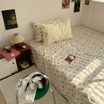 尺素 2025新款ins风小红书系列单床单 花园兔兔