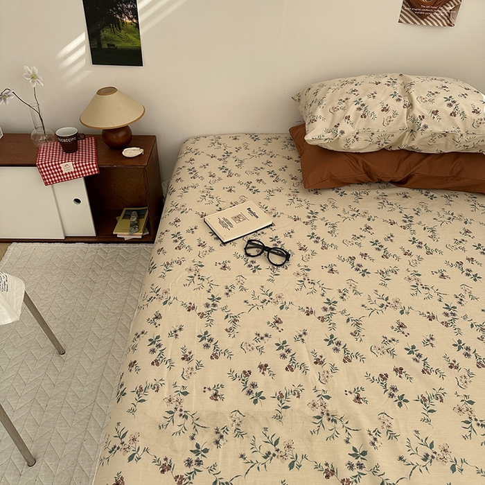 91家纺网 家纺一手货源 找家纺 尺素 2025新款ins风小红书系列单床笠 秋枫