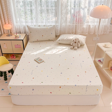 晨希2025新款13070全棉印花单品床笠枕套 星空