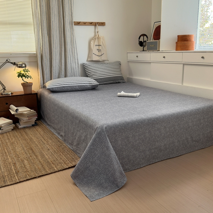 91家纺网 家纺一手货源 找家纺 清雅福2025全棉13372极简风四件套 逸梦