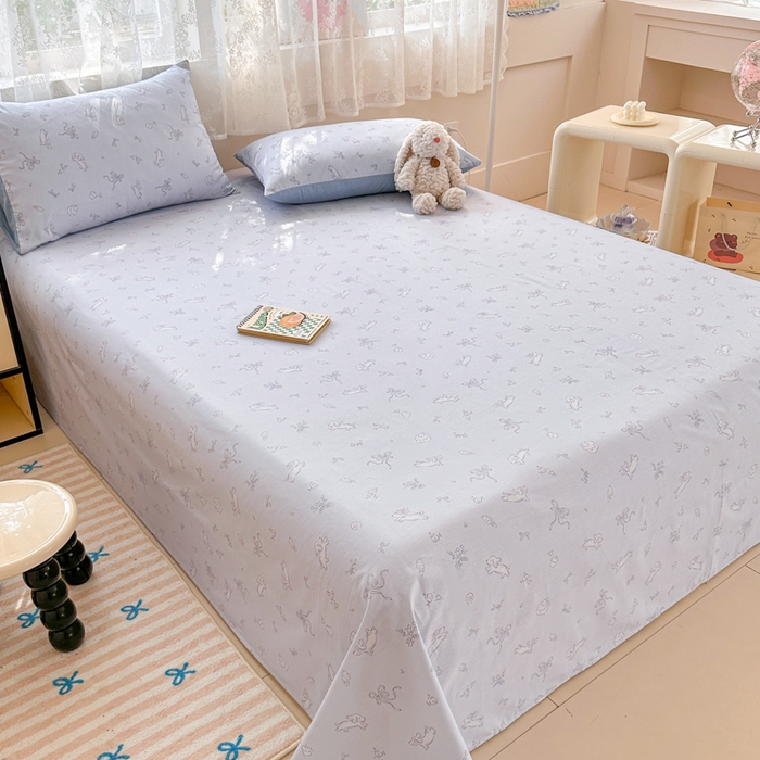 91家纺网 家纺一手货源 找家纺 晨希2025新款13070全棉印花单品床单枕套 晚风逐梦