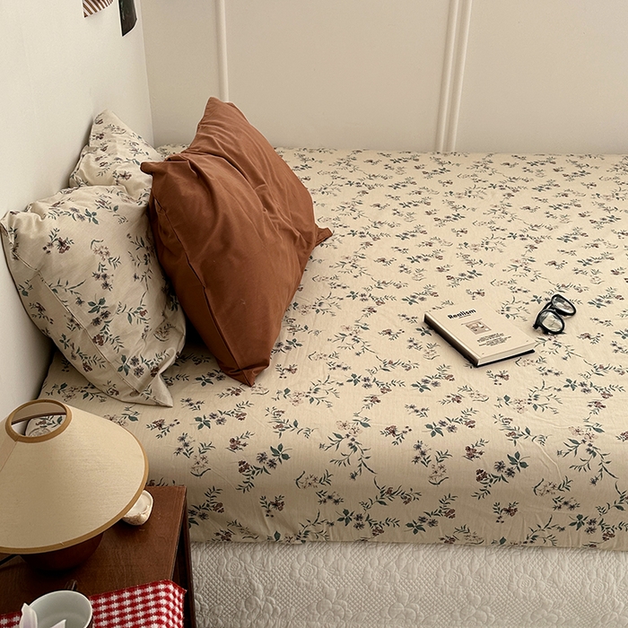 91家纺网 家纺一手货源 找家纺 尺素 2025新款ins风小红书系列单床笠 秋枫