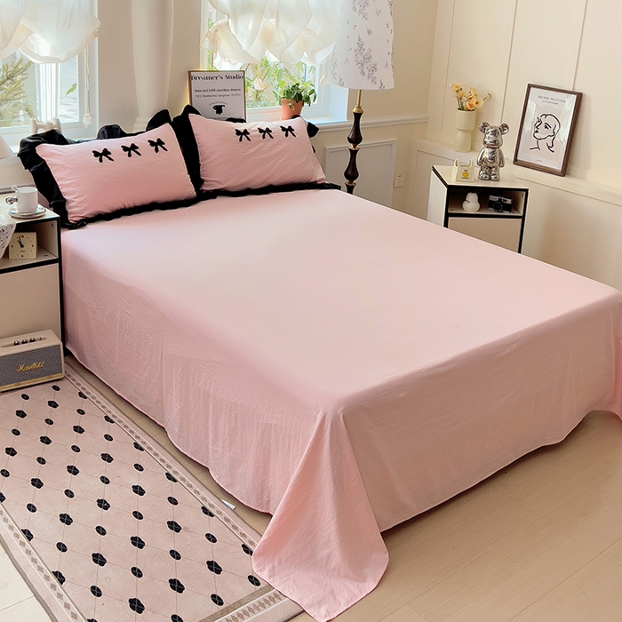 91家纺网 家纺一手货源 找家纺 梦之岛 2025新款韩版小香风赫本风云朵棉毛巾绣四件套 小香风蝴蝶结-玉