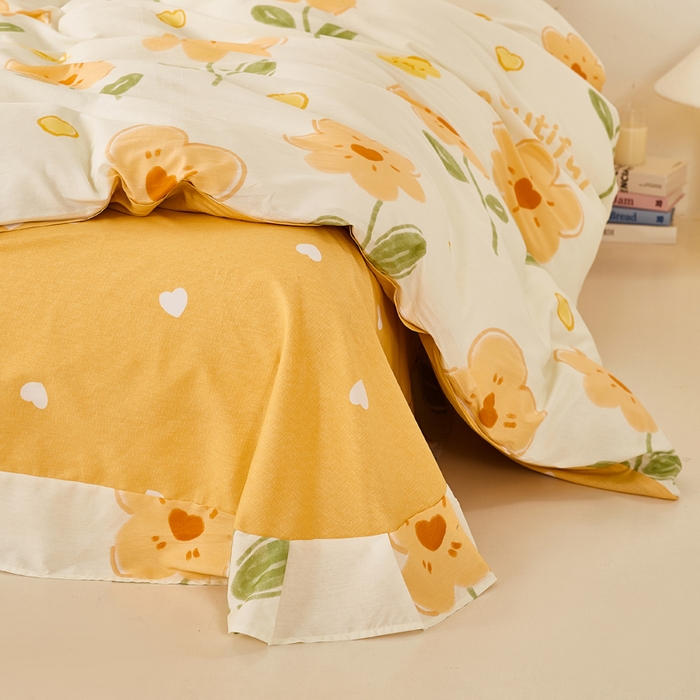 91家纺网 家纺一手货源 找家纺 潮邦创意家居 2025特价春夏新款13070全棉四件套 【第一批】 向阳花开