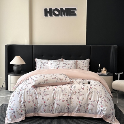 91家纺网 家纺一手货源 找家纺 （总）迷尚家居 2025新款100%莱赛尔数码印花四件套