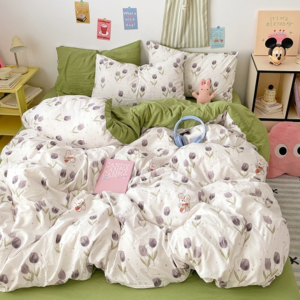 91家纺网 家纺一手货源 找家纺 （总）卡斯诺家纺馆 2025新款水洗云朵棉四件套【下载文件夹包含买家秀】