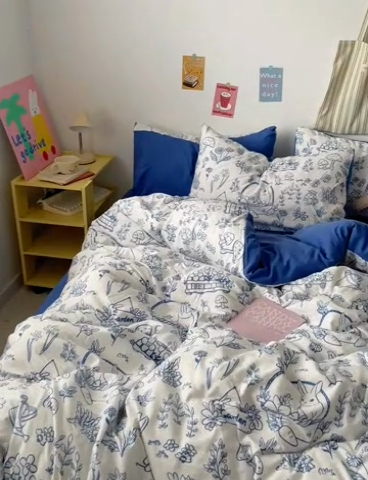 91家纺网 家纺一手货源 找家纺 卡斯诺家纺馆 2025新款水洗云朵棉四件套【下载文件夹包含买家秀】 涂鸭日记