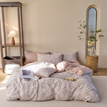 91家纺网 家纺一手货源 找家纺 久典2025 60支色织三层大提花基础款四件套 春亦