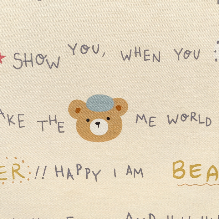 91家纺网 家纺一手货源 找家纺 春雨家居 2025新款春夏卡通印花全棉单枕套 20.红星小熊